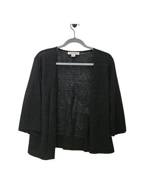 Tommy Bahama Black Linen Open Cardigan Sweater Womens Small